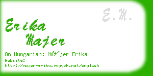 erika majer business card